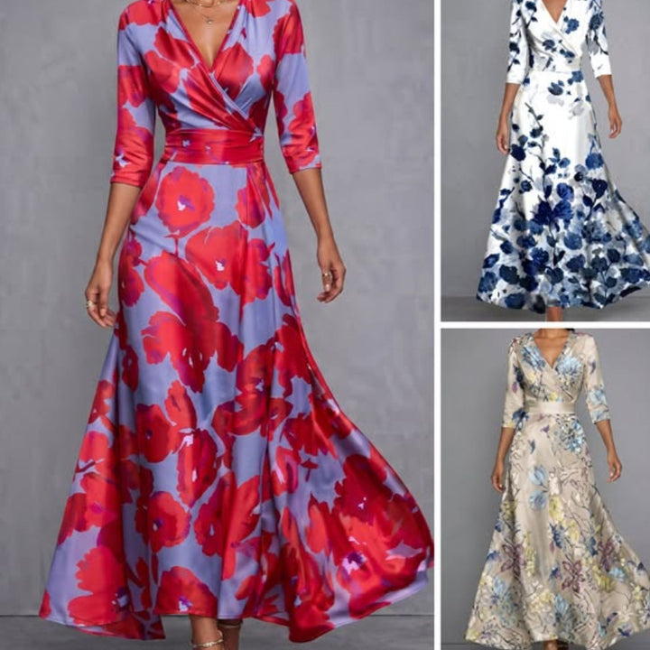Clara dress|with a floral print