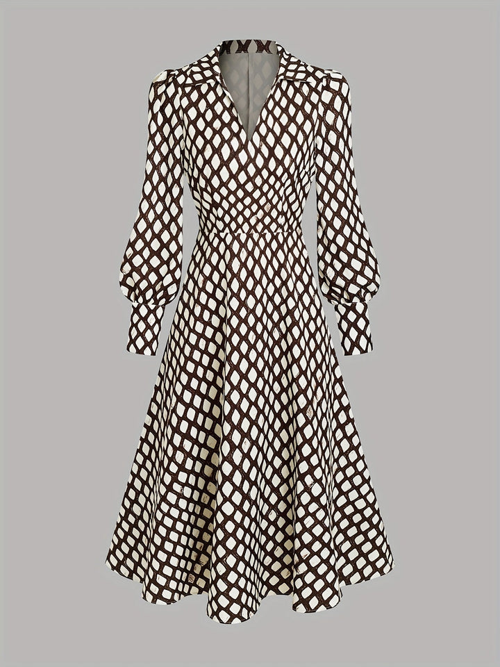Zara lizzy | Vintage Rhombus Print Dress
