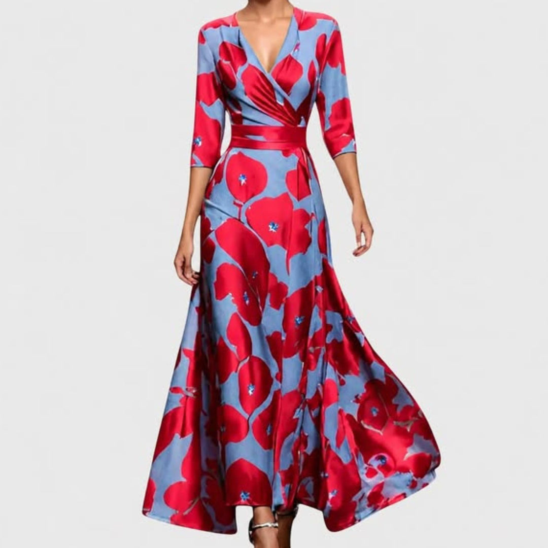 Clara dress|with a floral print