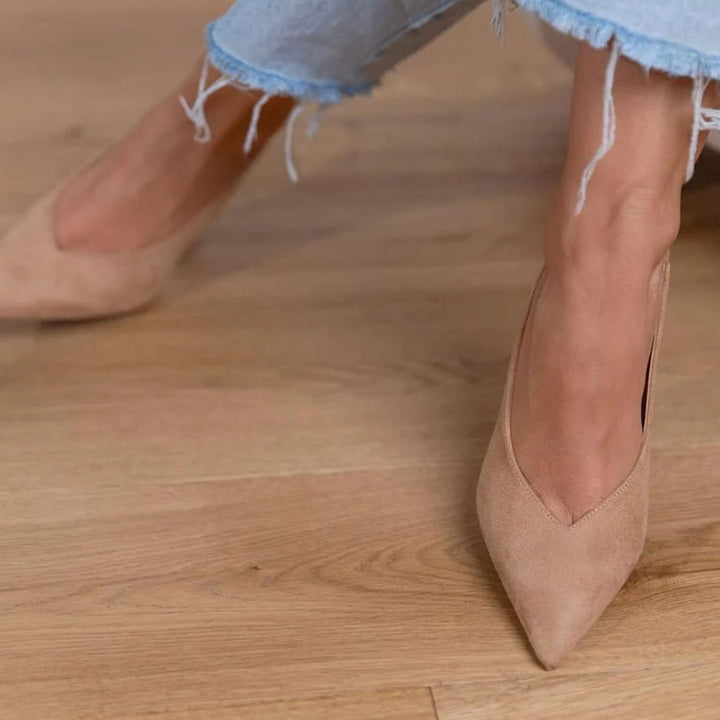 stacy| Nude Low Heels