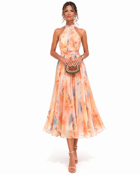Giselle | maxi dress with a floral pattern