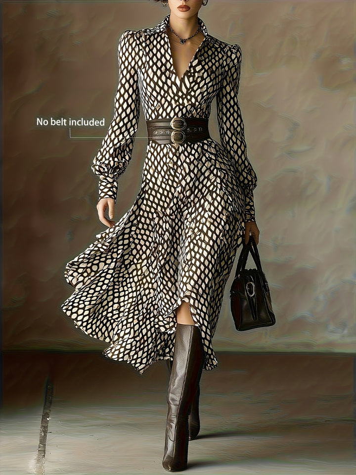 Zara lizzy | Vintage Rhombus Print Dress
