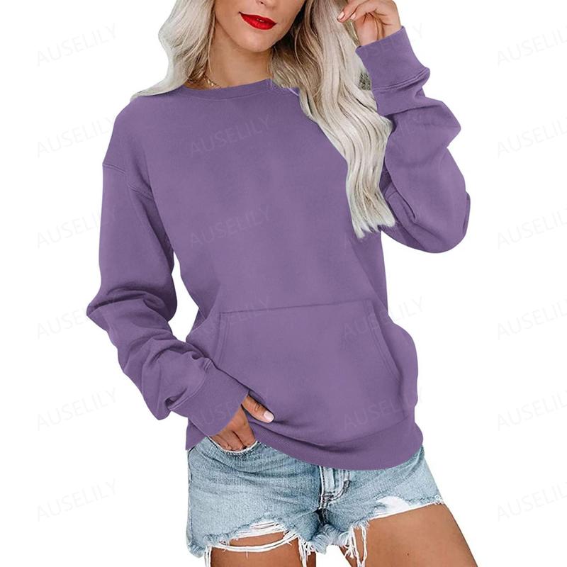 ERMA™ - Women's Lightweight Crewneck Hoodless Sweatshirt